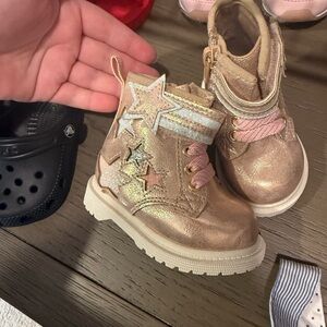 Kids Glitter Star Boots
